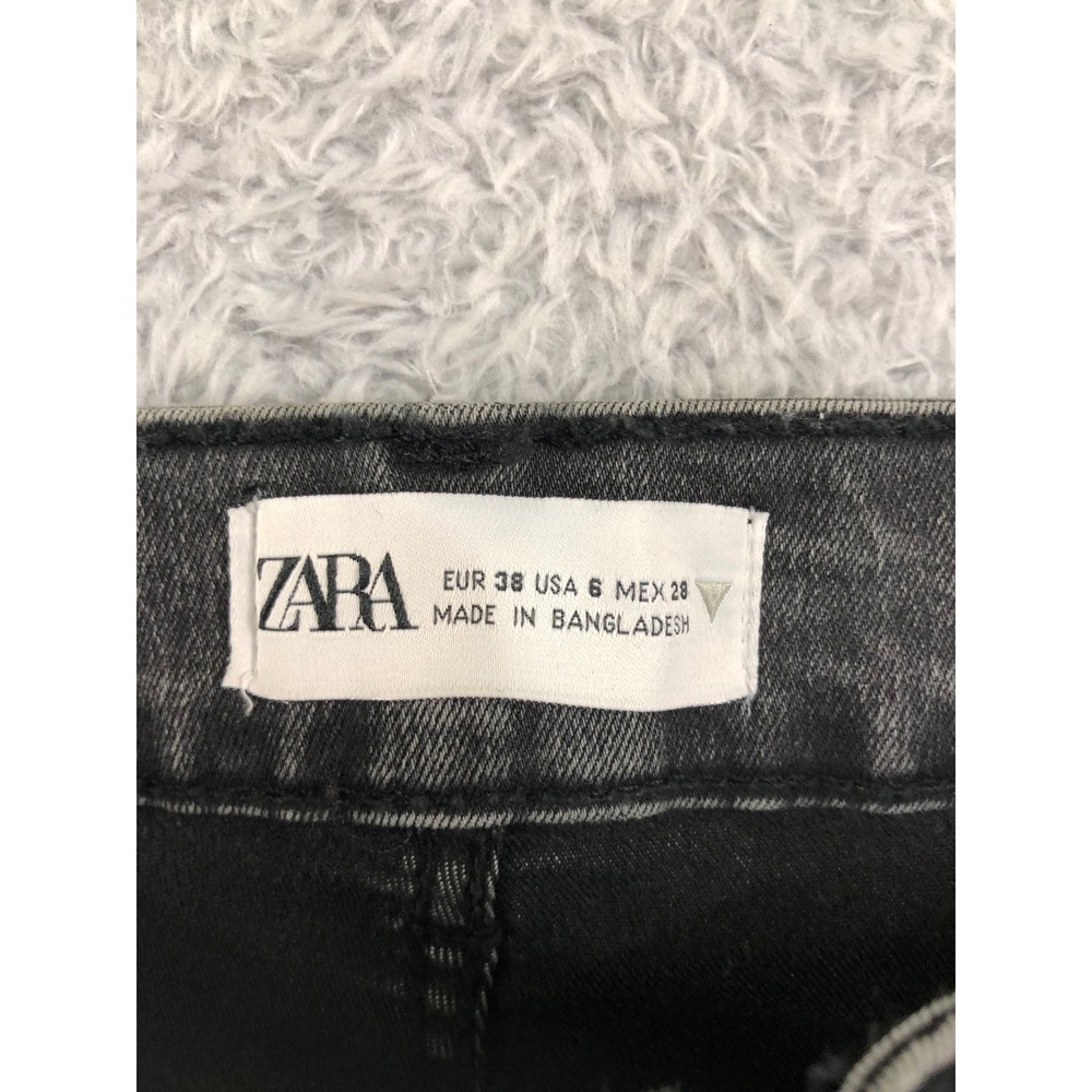 Zara Jeans Women 6 (26x28) Black NWT Super Elastic Hi-Rise Shaper Ankle Length - Picture 5 of 11